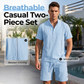 Conjunto de dos piezas para hombre, transpirable y desenfadado