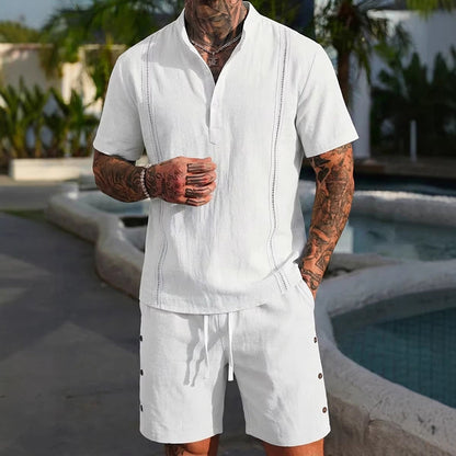 Conjunto de dos piezas para hombre, transpirable y desenfadado