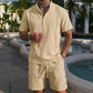 Conjunto de dos piezas para hombre, transpirable y desenfadado