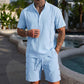Conjunto de dos piezas para hombre, transpirable y desenfadado