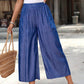 ☀️ Pantalones capri informales de corte ancho para mujer, suaves y cómodos, ideales para el día a día