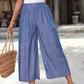 ☀️ Pantalones capri informales de corte ancho para mujer, suaves y cómodos, ideales para el día a día