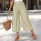☀️ Pantalones capri informales de corte ancho para mujer, suaves y cómodos, ideales para el día a día