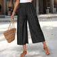 ☀️ Pantalones capri informales de corte ancho para mujer, suaves y cómodos, ideales para el día a día