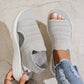 👟 Sandalias de plataforma transpirables de punto para mujer: cómodas y a la moda