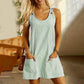👗🌿 Vestido sin mangas a rayas con tirantes ajustables y bolsillos