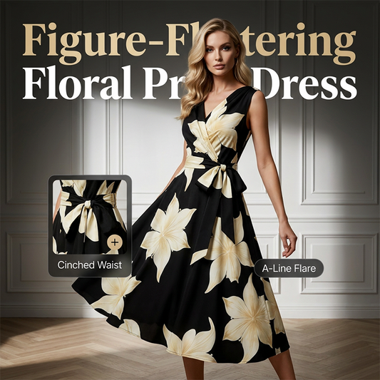 👗 Vestido sin mangas para mujer con estampado floral: fresco y cómodo para los días de calor, fácil de combinar 🌸☀️