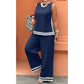 👚 ¡50 % DE DESCUENTO POR TIEMPO LIMITADO! ✨ Conjunto de mujer compuesto por top sin mangas y pantalones de pierna ancha: con ribetes de encaje, estilo vaporoso, de dos piezas 🌸
