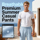 Pantalones Rectos Transpirables – Cintura Elástica, Frescos y Secos