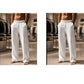 Pantalones Rectos Transpirables – Cintura Elástica, Frescos y Secos
