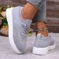 Zapatos sin cordones de malla transpirable para mujer, ideales para caminar