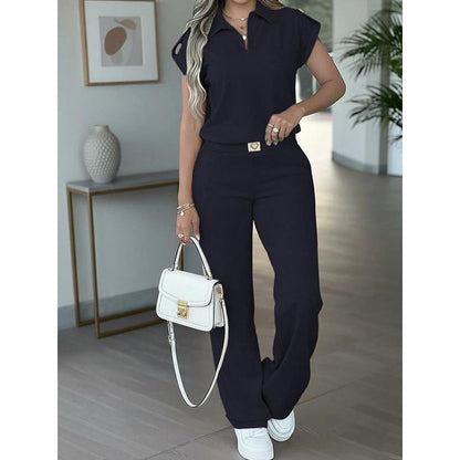 Conjunto de 2 piezas para top casual y pantalones