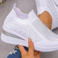 Zapatos de punto transpirables para mujer, ideales para caminar