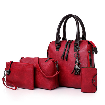 👜Conjunto de 4 bolsos de piel sintética para mujer: elegantes, versátiles y atemporales ✨