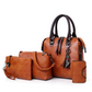 👜Conjunto de 4 bolsos de piel sintética para mujer: elegantes, versátiles y atemporales ✨