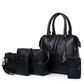 👜Conjunto de 4 bolsos de piel sintética para mujer: elegantes, versátiles y atemporales ✨