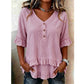 ✨👚 ¡OFERTA 50% OFF! Top Elegante con Escote en V y Volantes – Estilo Femenino