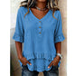 ✨👚 ¡OFERTA 50% OFF! Top Elegante con Escote en V y Volantes – Estilo Femenino