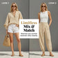 Conjunto de pantalones holgados de verano para mujer con mangas de murciélago