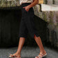 Pantalones capri informales de verano transpirables para mujer