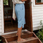 Pantalones capri informales de verano transpirables para mujer