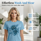 Camiseta elegante para mujer con estampado gráfico de rosas