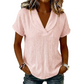 Camiseta de punto de verano de corte holgado para mujer