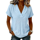Camiseta de punto de verano de corte holgado para mujer
