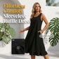 Vestido informal sin mangas con volantes para mujer