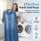Vestido largo de denim desgastado de corte holgado para mujer