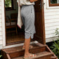 Pantalones capri a cuadros de estilo informal para mujer