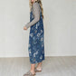Peto vaquero de mujer con estampado floral vintage