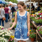 Vestido de dos piezas con estampado de vaqueros para mujer