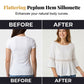 Blusa de mujer con volantes en las mangas y peplum