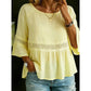 Blusa de mujer con volantes en las mangas y peplum