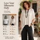Top de punto para mujer con mangas murciélago y corte recortado