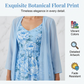 Conjunto elegante de dos piezas con estampado floral para mujer