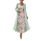 Conjunto elegante de dos piezas con estampado floral para mujer