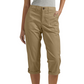 WPantalones capri de mujer de color liso; pantalones ligeros de mezcla de tejidos de primera calidad