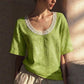 👚 ¡AHORA CON UN 50 % DE DESCUENTO! 🌸 Blusa de verano de encaje vintage: encaje delicado y corte holgado; perfecta para los días cálidos, looks románticos u ocasiones especiales; femenina, ligera y versátil 🌿✨