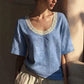 👚 ¡AHORA CON UN 50 % DE DESCUENTO! 🌸 Blusa de verano de encaje vintage: encaje delicado y corte holgado; perfecta para los días cálidos, looks románticos u ocasiones especiales; femenina, ligera y versátil 🌿✨