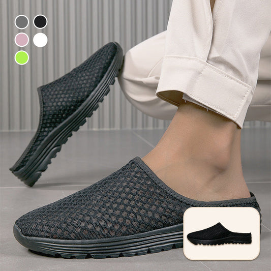 Pantuflas informales cómodas y transpirables de malla