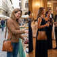 Bolso Bandolera para Mujer con Cierre de Broche y Asa Superior