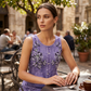 Vestido sin mangas de mujer con estampado floral y botones