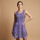 Vestido sin mangas de mujer con estampado floral y botones