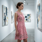 Vestido sin mangas de mujer con estampado floral y botones