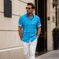 📢📢 ¡50% DE DESCUENTO !! ⏰ Camisa de botones de corte holgado con estampado geométrico para hombre