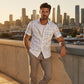 📢📢 ¡50% DE DESCUENTO !! ⏰ Camisa de botones de corte holgado con estampado geométrico para hombre