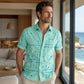 📢📢 ¡50% DE DESCUENTO !! ⏰ Camisa de botones de corte holgado con estampado geométrico para hombre