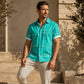 📢📢 ¡50% DE DESCUENTO !! ⏰ Camisa de botones de corte holgado con estampado geométrico para hombre
